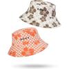 image:imageRoxy Womens Jasmine Paradise Reversible Bucket Hat  100 Cotton Lightweight amp Packable Hat for Beach or FestivalHibi Square Orange Tiger