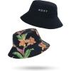 image:imageRoxy Womens Jasmine Paradise Reversible Bucket Hat  100 Cotton Lightweight amp Packable Hat for Beach or FestivalIsland Escapade Anthracite