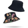image:imageRoxy Womens Jasmine Paradise Reversible Bucket Hat  100 Cotton Lightweight amp Packable Hat for Beach or FestivalIsland Escapade Anthracite