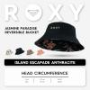image:imageRoxy Womens Jasmine Paradise Reversible Bucket Hat  100 Cotton Lightweight amp Packable Hat for Beach or FestivalIsland Escapade Anthracite