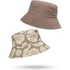 image:imageRoxy Womens Jasmine Paradise Reversible Bucket Hat  100 Cotton Lightweight amp Packable Hat for Beach or FestivalTropical Tile Portabella