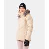 image:imageRoxy Womens Snowdrift Puffer Jacket  10k Waterproof Pfasfree Hydrosmart Faux Fur HoodDesert Combo