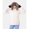 image:imageRoxy Womens Snowdrift Puffer Jacket  10k Waterproof Pfasfree Hydrosmart Faux Fur HoodSnow White