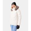 image:imageRoxy Womens Snowdrift Puffer Jacket  10k Waterproof Pfasfree Hydrosmart Faux Fur HoodSnow White