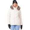 image:imageRoxy Womens Snowdrift Puffer Jacket  10k Waterproof Pfasfree Hydrosmart Faux Fur HoodSnow White