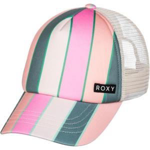image:imageRoxy Girls Honey Coconut Trucker Hat  Breathable Mesh Snapback Curved VisorAgave Green Very Vista Stripe