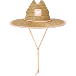 image:imageRoxy Girls Tomboy Woven Straw Hat  Wide Brim  Adjustable  Sun Protection  Beach  Vacation  NaturalPeach Pearl
