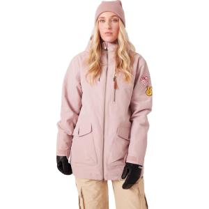 image:imageRoxy Womens Free Love Snow Jacket  15k Waterproof Insulated Pfasfree Hydrosmart CollarRose