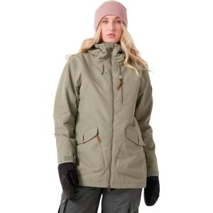 image:imageRoxy Womens Free Love Snow Jacket  15k Waterproof Insulated Pfasfree Hydrosmart CollarSea Spray