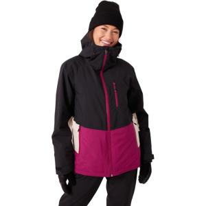 image:imageRoxy Womens Ski Jacket  10k Waterproof Insulated Pfasfree Stretch Recycled FabricBlack Combo