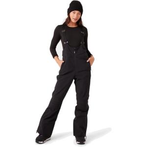 image:imageRoxy Womens Summit Softshell Bib Pants  15k Waterproof Slim Fit Snow Bib Stretch Fabric Knee PaddingBlack