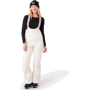 image:imageRoxy Womens Summit Softshell Bib Pants  15k Waterproof Slim Fit Snow Bib Stretch Fabric Knee PaddingWhite