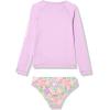 image:imageRoxy Girls Whole Hearted Long Sleeve Rashguard SetCrocus Petal 241 Exc