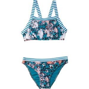 image:imageRoxy Girls Island Trip Crop Top Swimsuit SetOcean Depths Leopard