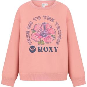 image:imageRoxy Girls Oversized Pullover Crewneck Sweatshirt Soft amp ComfortableCozy Peach Hibiscus