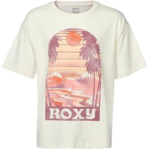 image:imageRoxy Girls Short Sleeve Oversized Fit Logo Tee Crew Neck Graphic TShirt Soft amp ComfortableEgret Golden