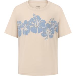image:imageRoxy Girls Short Sleeve Oversized Fit Logo Tee Crew Neck Graphic TShirt Soft amp ComfortableParchment Tropic