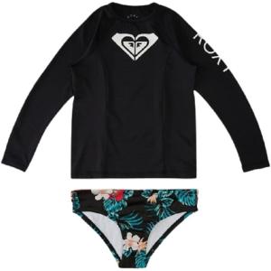 image:imageRoxy Girls Whole Hearted Long Sleeve Rashguard SetAnthracite Badami Exc