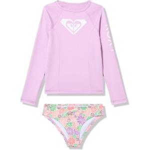 image:imageRoxy Girls Whole Hearted Long Sleeve Rashguard SetCrocus Petal 241 Exc