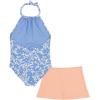 image:imageRoxy Girls Onepiece Swimsuit with UPF 50 Sun Protection Quick Drying Bathing SuitPeach Nectar Flow