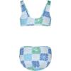 image:imageRoxy Girls Twopiece Bikini Swimsuit Set UPF 50 Sun Protection QuickDry Bathing SuitTurquoise Geo