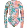 image:imageRoxy Girls Long Sleeve Onepiece Rashguard Swimsuit with UPF 50 Sun Protection Quick Drying Bathing SuitCoral Pink Tropics