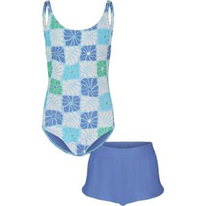 image:imageRoxy Girls Onepiece Swimsuit with UPF 50 Sun Protection Quick Drying Bathing SuitFloral Geo Set