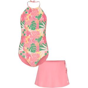 image:imageRoxy Girls Onepiece Swimsuit with UPF 50 Sun Protection Quick Drying Bathing SuitPlumeria Tropical