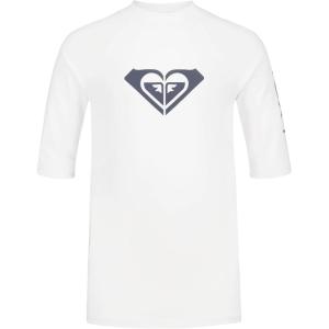 image:imageRoxy Girls Short Sleeve Whole Hearted Rashguard Shirt UPF 50 Sun Protection Quick DryWhite