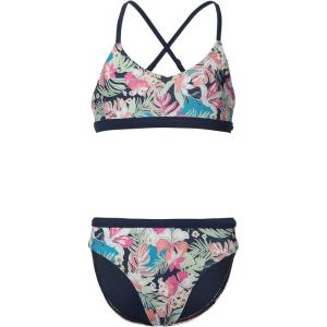 image:imageRoxy Girls Twopiece Bikini Swimsuit Set UPF 50 Sun Protection QuickDry Bathing SuitIndigo Moody