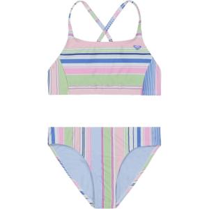 image:imageRoxy Girls Twopiece Bikini Swimsuit Set UPF 50 Sun Protection QuickDry Bathing SuitSkyway Salty Stripe