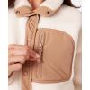 image:imageRoxy Womens Bonded Sherpa Jacket  Oversized Fit Faux Sherpa Fleece Pfasfree Snap Front Zipper PocketsIvory
