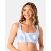 image:imageRoxy Womens Bralette Bikini Top  Adjustable Swim Top QuickDry Removable Pads UPF 50 Resort WearBlueWhite Stripe
