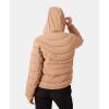 image:imageRoxy Womens Christal Packable Liner Jacket Lightweight Concealed Hood Pfasfree Zip PocketsTaupe