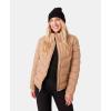 image:imageRoxy Womens Christal Packable Liner Jacket Lightweight Concealed Hood Pfasfree Zip PocketsTaupe