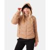 image:imageRoxy Womens Christal Packable Liner Jacket Lightweight Concealed Hood Pfasfree Zip PocketsTaupe