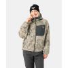 image:imageRoxy Womens Full Zip Hooded Sherpa Jacket  Oversized Fit Fully Lined Adjustable Hem Zipper PocketsOlive