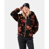 image:imageRoxy Womens Full Zip Hooded Sherpa Jacket  Oversized Fit Fully Lined Adjustable Hem Zipper PocketsRose