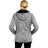 image:imageRoxy Womens Knit Jersey Bonded Fleece Jacket  Full Zip Soft Interior Adjustable HemBlack Heather