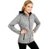 image:imageRoxy Womens Knit Jersey Bonded Fleece Jacket  Full Zip Soft Interior Adjustable HemBlack Heather