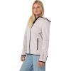 image:imageRoxy Womens Knit Jersey Bonded Fleece Jacket  Full Zip Soft Interior Adjustable HemPink Tapioca