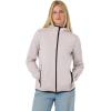 image:imageRoxy Womens Knit Jersey Bonded Fleece Jacket  Full Zip Soft Interior Adjustable HemPink Tapioca