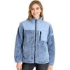 image:imageRoxy Womens Zipup Bonded Sherpa Jacket  Oversized Fit Pfasfree Adjustable HemWild Wind