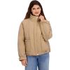 image:imageRoxy Womens Quilted Lightweight Jacket  Oversized Fit Insulated PfasfreeTaupe
