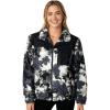 image:imageRoxy Womens Zipup Bonded Sherpa Jacket  Oversized Fit Pfasfree Adjustable HemBlack Combo