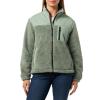 image:imageRoxy Womens Zipup Bonded Sherpa Jacket  Oversized Fit Pfasfree Adjustable HemLily Pad