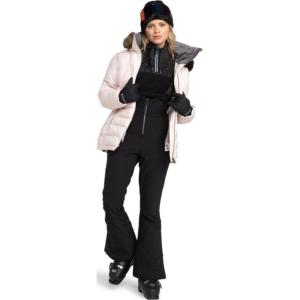 image:imageRoxy Womens Quinn Puffer Jacket  10k Waterproof Pfasfree Recycled Stretch FabricPink Salt