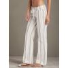 image:imageRoxy Juniors Midnight Avenue Wide Leg PantLoden Green Cabana Stripe