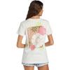 image:imageRoxy Womens Boyfriend Crew TShirt Casual Relaxed Fit Crew Neck Tee Short Sleeve Cotton Basic Shirt Everyday ComfortSnow White Floral Exc