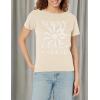 image:imageRoxy Womens Boyfriend Crew TShirt Casual Relaxed Fit Crew Neck Tee Short Sleeve Cotton Basic Shirt Everyday ComfortTapioca Sunny Heart Exc